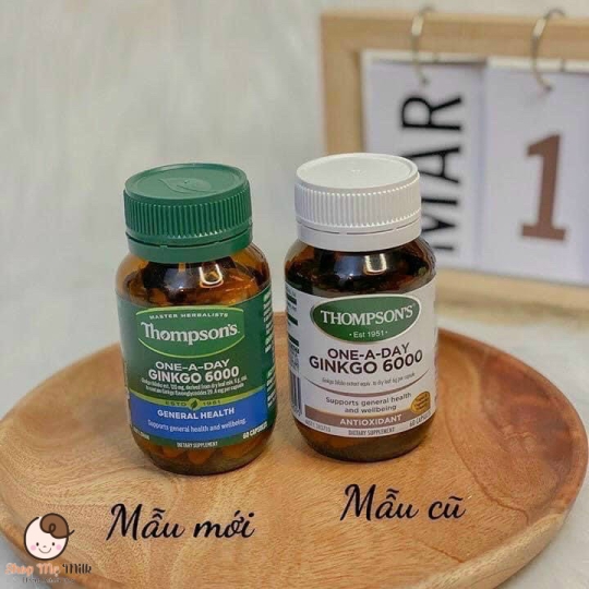 Viên Bổ Não hoạt huyết dưỡng não Thompson's One A Day Ginkgo 6000mg của Úc 60 viên Hàng air