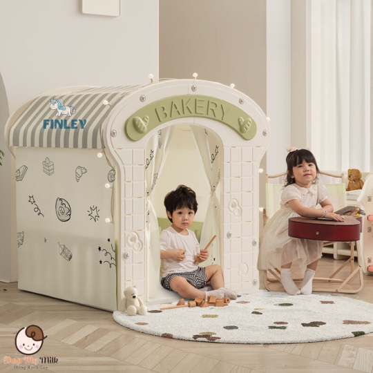 Nhà lều Finley & bàn lego cho bé từ 1 tuổi ( Thiết kế nhựa abs cao cấp dầy dặn an toàn )