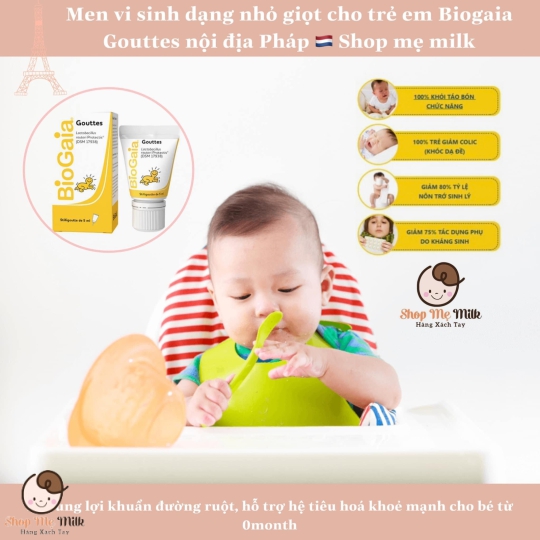 Men vi sinh BioGaia giọt nội địa Pháp 5ml từ sơ sinh