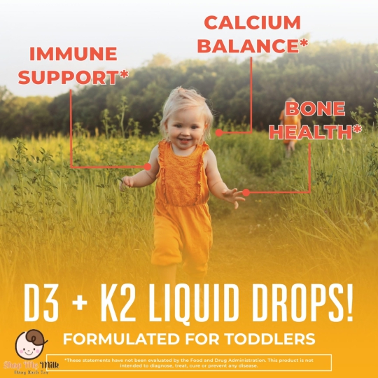 Vitamin D3 + K2 Mary Ruth's Organic Liquid Drops Mỹ 1-3 tuổi