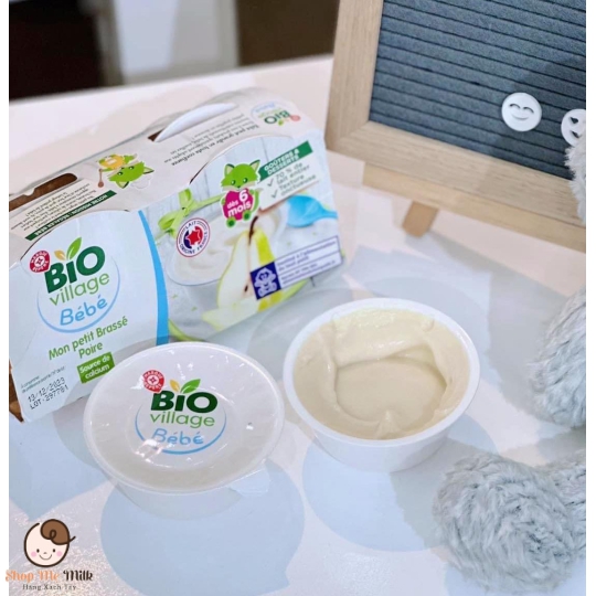 Sữa chua Bio Vilage Bé.Bé Bio Pháp lốc 4 Hũ 100g ( note vị trong ghi chú đặt hàng)