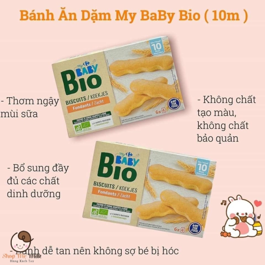 Bánh bicqui Bio Baby cho bé từ 10 tháng của Pháp