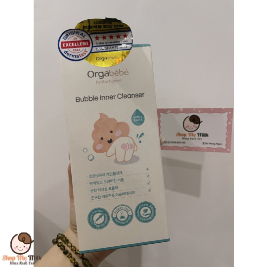 Bọt vệ sinh mông cơ thể Orgabebe Hàn Quốc 300ml ( tặng kèm nước giặt hữu cơ Mini)