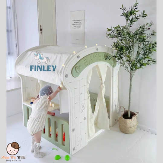 Nhà lều Finley & bàn lego cho bé từ 1 tuổi ( Thiết kế nhựa abs cao cấp dầy dặn an toàn )