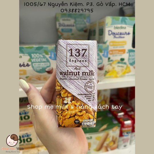 Sữa óc chó nguyên chất 137 Degress Thái Lan Lốc 3 Hộp 180ml