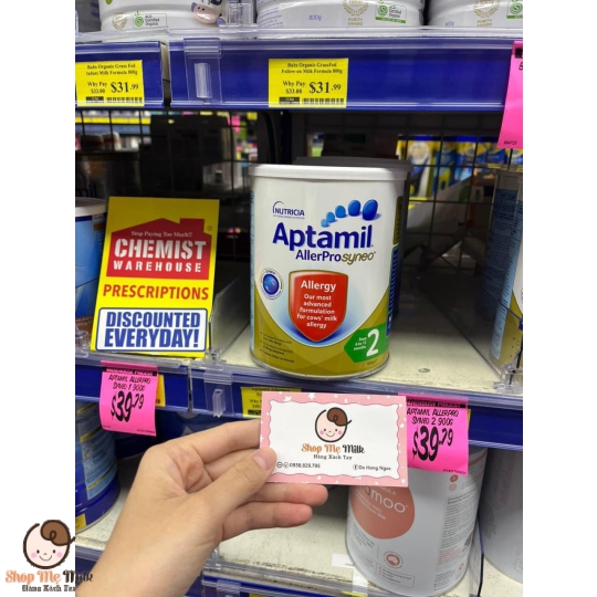 Aptamil Allerpro Sydneo Úc số 2 cho bé 6 tháng - 12 tháng dị ứng đạm bò