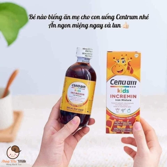 Centrum Kids Incremin - Siro Cho Trẻ Biếng Ăn 200ml Hàng Air