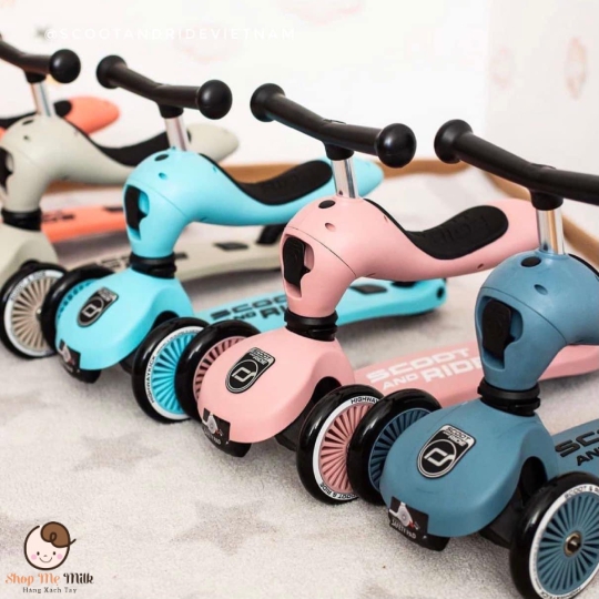 Xe trượt Scooter and Ride 2in1 chòi chân & trượt của Áo chính hãng nhập khẩu( có thẻ bảo hành )