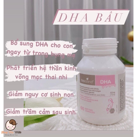 DHA Bioisland cho bà bầu Úc 60 viên Hàng air