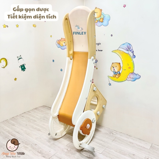 Cầu trượt Finley gấu nâu Hàn Quốc ( Độ dài máng 170cm)