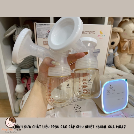 Máy Hút sữa điện đôi Moaz Bé.Bé 10 cấp độ MB -054 ( Bảo hành 1 năm)