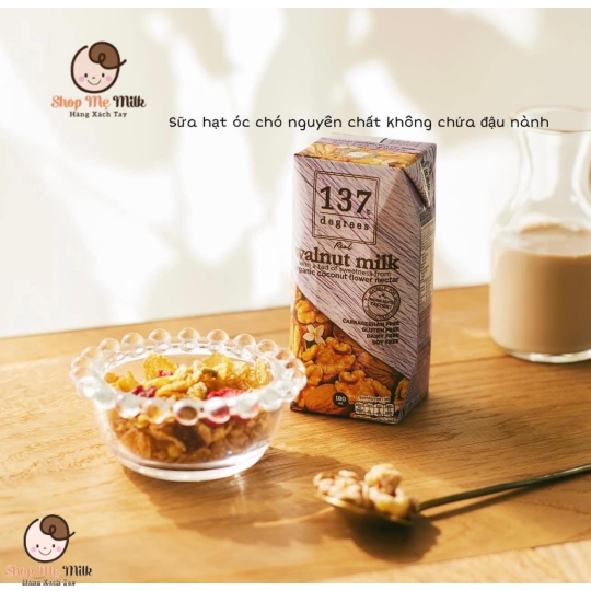 Sữa óc chó nguyên chất 137 Degress Thái Lan Lốc 3 Hộp 180ml