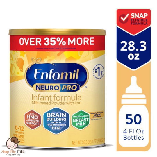 Sữa Enfamil neuropro Mỹ lon thiếc 802G