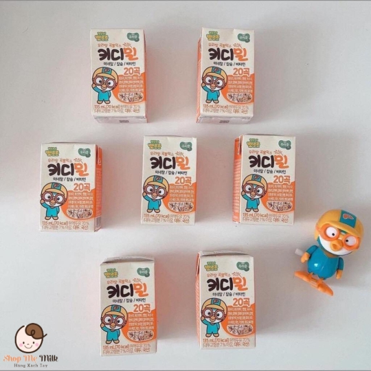 Sữa hạt kidimeal Pororo ngũ cốc Của Hàn 135ml ( thùng 24 hộp)