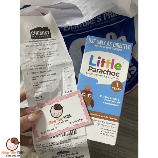 Siro trị táo bón Parachoc 400ml Úc cho trẻ từ 1-12 tuổi