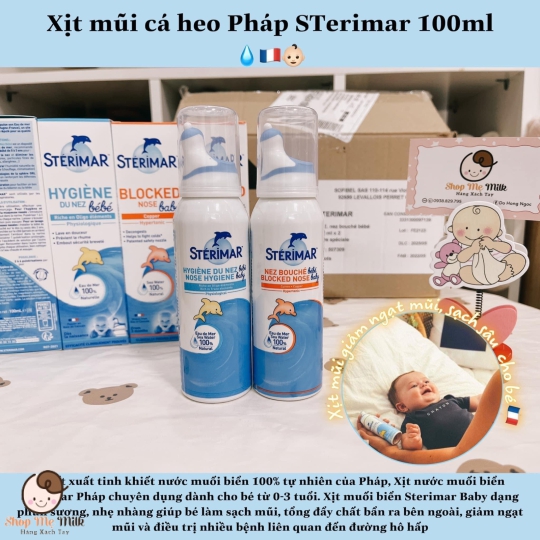 XỊT MUỐI BIỂN STÉRIMAR KHÁNG VIÊM CÁ HEO CAM - 100ML