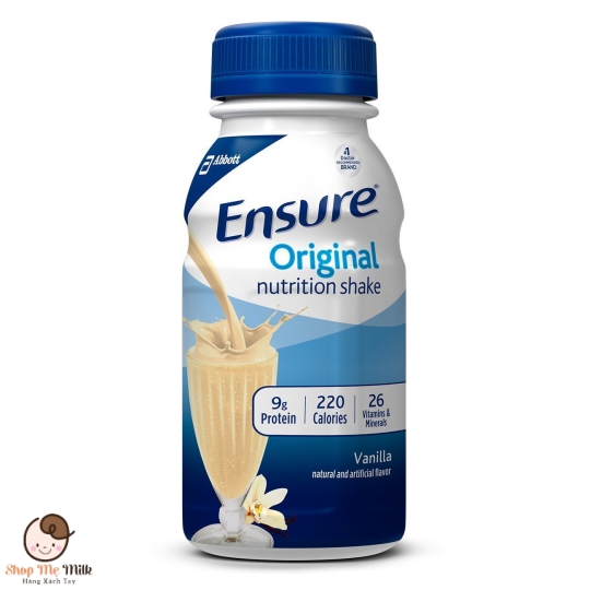 Sữa ensure nước nội địa Mỹ 237ml từ 18 tuổi và người già ( Thùng 30 chai)