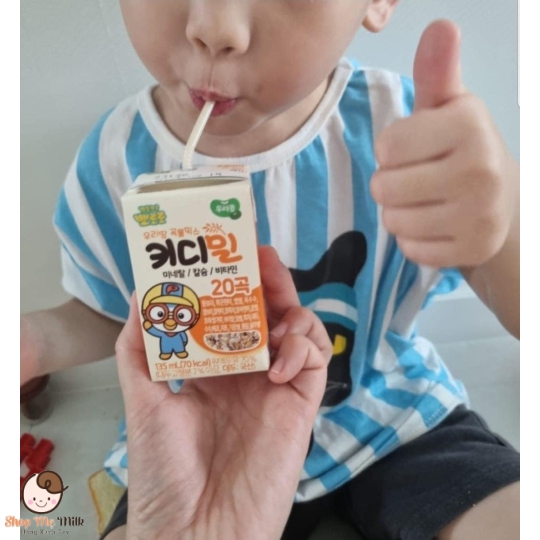 Sữa hạt kidimeal Pororo ngũ cốc Của Hàn 135ml ( thùng 24 hộp)
