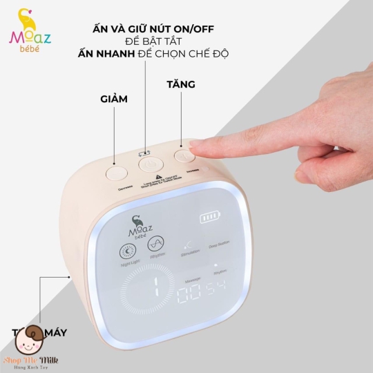 Máy Hút sữa điện đôi Moaz Bé.Bé 10 cấp độ MB -054 ( Bảo hành 1 năm)