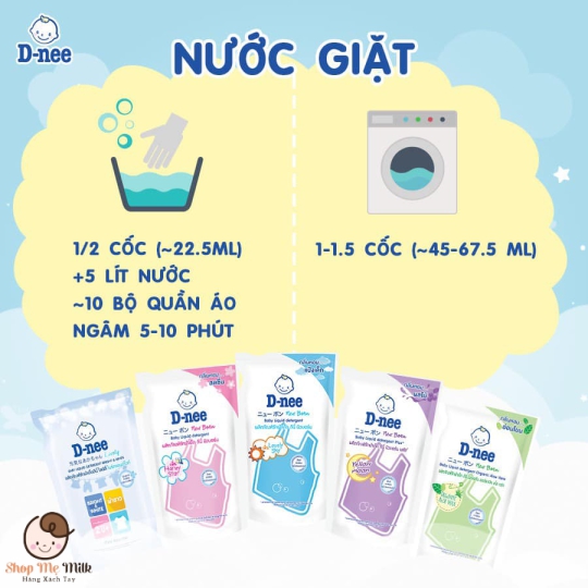 Nước giặt Dnee Thái Lan Bịch 600Ml ( cho bé từ 0 tháng)