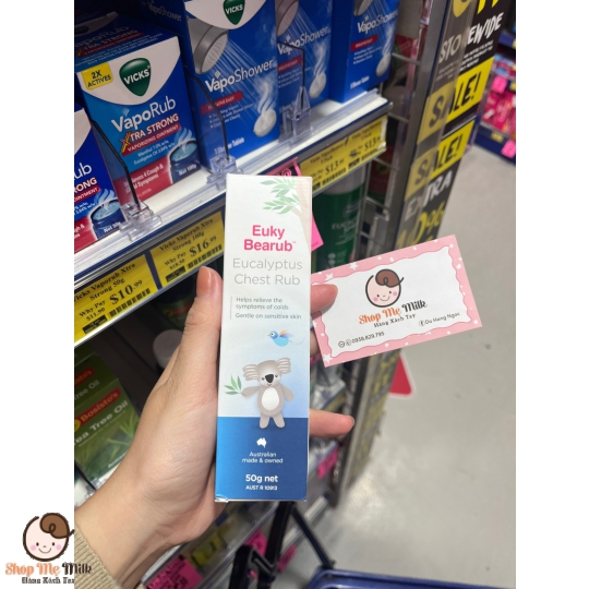 Dầu khuynh diệp Euky Bearub 50G Úc bé từ 3 tháng