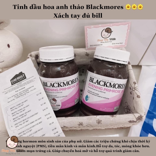 Viên Tinh dầu hoa anh thảo Blackmores Úc 190 viên Hàng Air