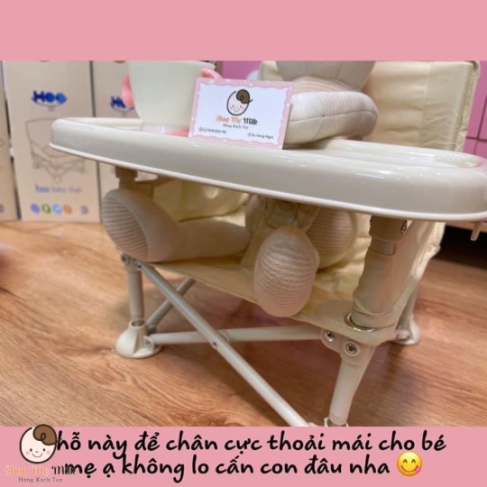 Ghế gấp họn Hoo Booster kèm bàn ăn style Hàn Quốc cho bé từ 6 tháng ( bản rep 1:1)