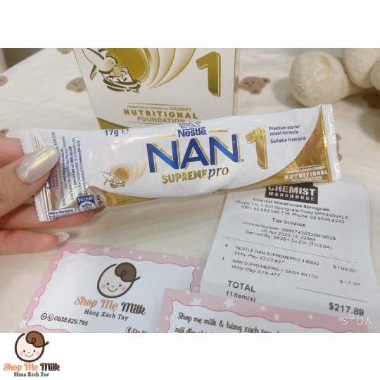 Sữa Nan Supremepro Úc Hộp 4 gói nhỏ ( Sữa TP1P cho bé dị ứng)