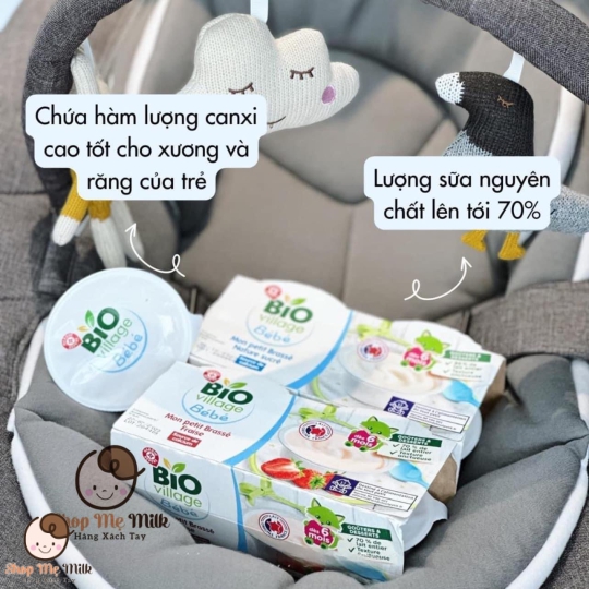 Sữa chua Bio Vilage Bé.Bé Bio Pháp lốc 4 Hũ 100g ( note vị trong ghi chú đặt hàng)