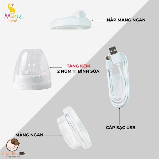Máy Hút sữa điện đôi Moaz Bé.Bé 10 cấp độ MB -054 ( Bảo hành 1 năm)
