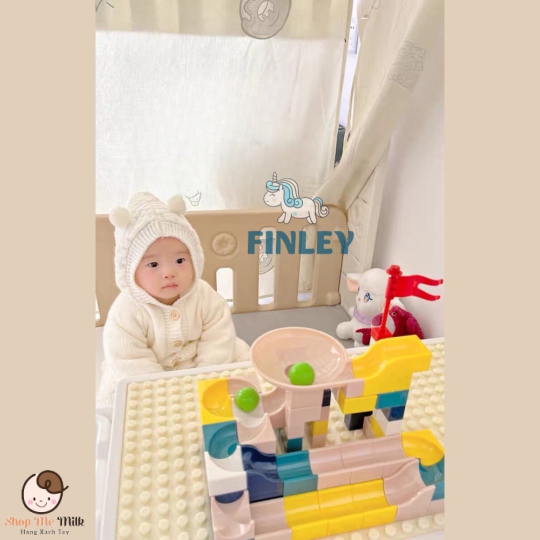 Nhà lều Finley & bàn lego cho bé từ 1 tuổi ( Thiết kế nhựa abs cao cấp dầy dặn an toàn )