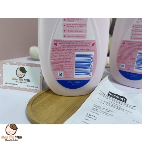 Lotion dưỡng da Johnson's baby cho bé 500ml bản Úc date 2025