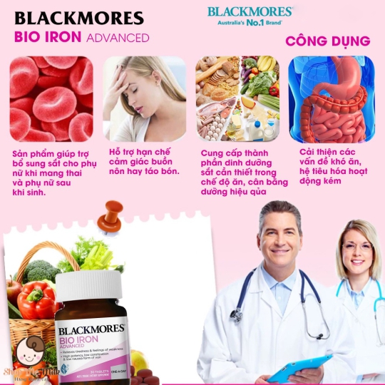 Viên uống bổ sung sắt Blackmores Úc 30 viên