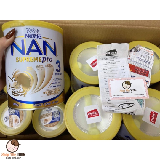 Sữa Nan SupremePro Úc số 3 Lon 800g ( Bé từ 1 tuổi - dị ứng đạm bò TP1P)