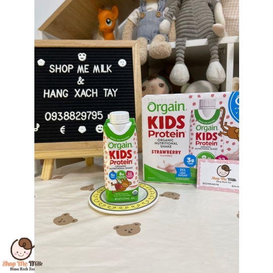 Sữa Orgain Kids Protein Strawberry Mỹ 244ml Thùng 12 Hộp date 2/2024