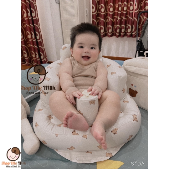 Ghế hơi tập ngồi cho bé từ 6 tháng tuổi ( bơm tự động bằng tay thông minh)