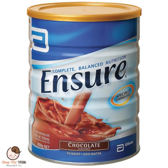 Sữa Ensure vị Chocolate 850G của Úc Hàng Air
