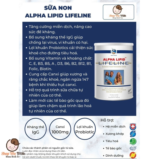 Sữa non alpha lipid nội địa Úc 450G ( Lon Full chữ tiếng anh xách tay)