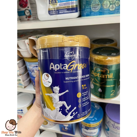 Sữa cho trẻ biếng ăn từ 1 tuổi Aptamil AptaGrow 1+ của Úc hộp 900g - Hàng Air