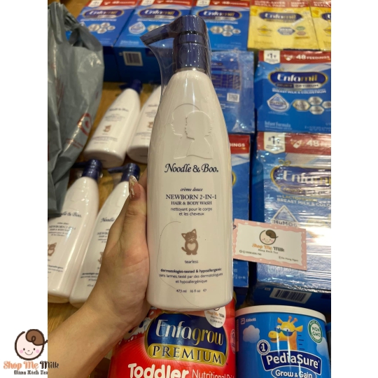 Sữa Tắm Noodle & Boo Mỹ 473ml Newborn 2in1 (Creme douce - Lavande)