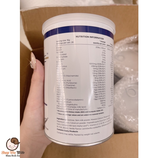 Sữa non alpha lipid nội địa Úc 450G ( Lon Full chữ tiếng anh xách tay)