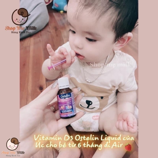 Vitamin D3 Liquid Ostelin 20ml Úc bé từ 6 tháng tuổi
