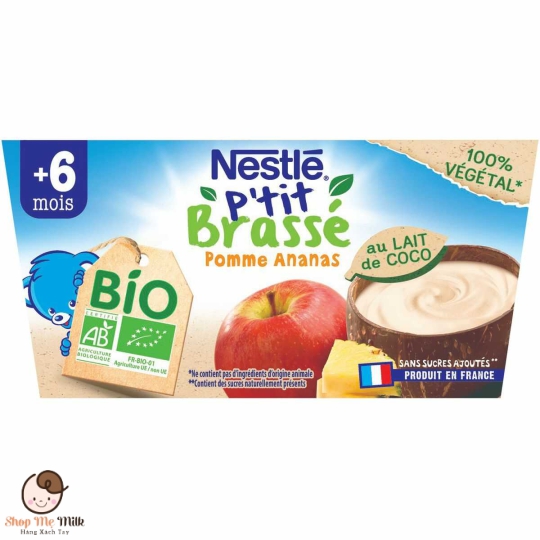 SỮA CHUA THUẦN CHAY NESTLE BIO - VỊ TÁO DỨA (60G) - 6 MONTH+