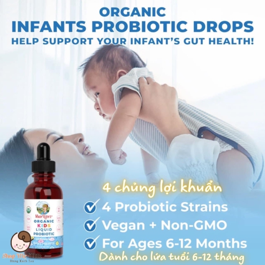Men lợi khuẩn hữu cơ Mary Ruth's dạng giọt của Mỹ - Hàng Air