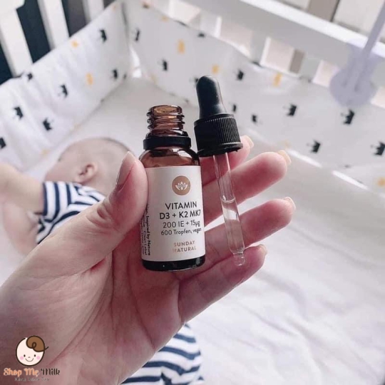 Sunday Natural Vitamin D3 K2 MK7 200IE Hỗ Trợ Tăng Chiều Cao, Chống Còi Xương 20 ml