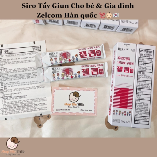 Siro Tẩy Giun Zelcom Hàn Quốc cho bé từ 2 tuổi ( Hộp 2 gói 15ml)