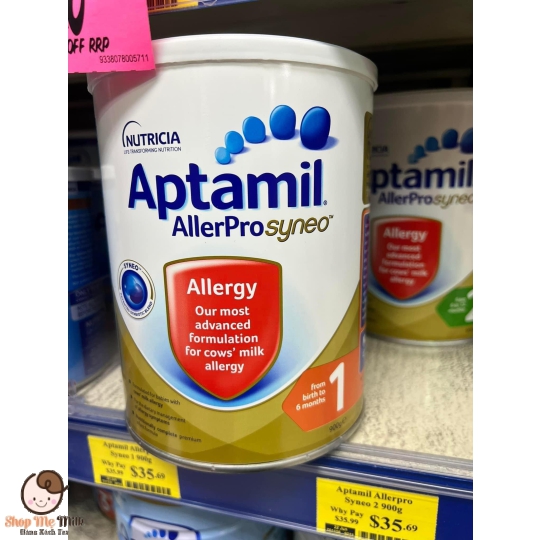 Aptamil AllerPro Sydneo Úc 900G số 1 Cho bé 0month Dị ứng đạm bò