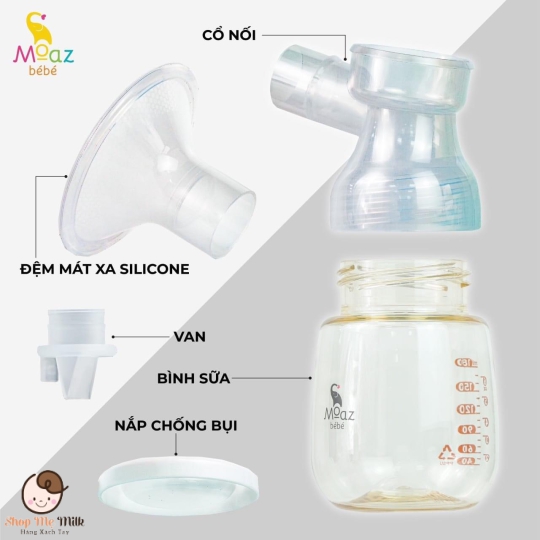 Máy Hút sữa điện đôi Moaz Bé.Bé 10 cấp độ MB -054 ( Bảo hành 1 năm)