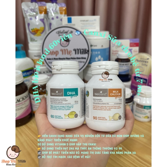 Canxi Bioisland - Milk Calcium for kids Canxi sữa của Úc cho bé từ 7 tháng ( Hộp 90 viên - Hàng Air)