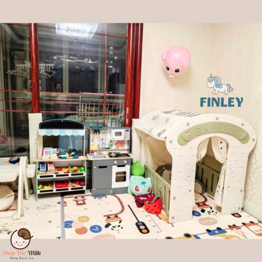 Nhà lều Finley & bàn lego cho bé từ 1 tuổi ( Thiết kế nhựa abs cao cấp dầy dặn an toàn )